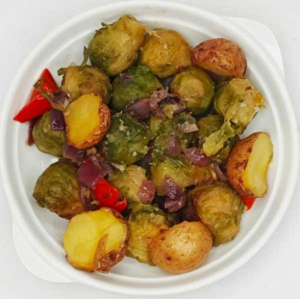 Мини картофель с грибами