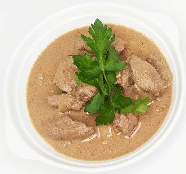 Печень по-строгоновски